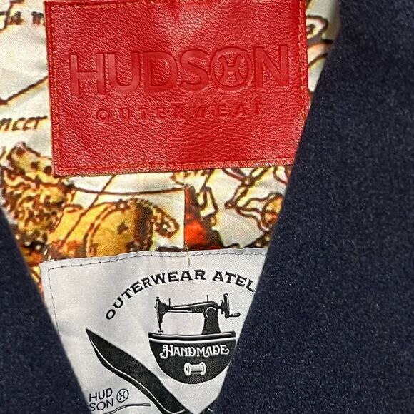 NWT Hudson Outerwear Color Block Double Breasted Coat Womens M - Picture 8 of 9